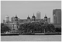 Ellis Island. NYC, New York, USA (black and white)