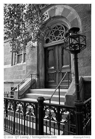 Central synagogue door. NYC, New York, USA