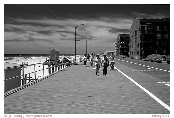 Boardwalk on Long Beach. Long Island, New York, USA