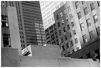 Mix of facades. NYC, New York, USA ( black and white)