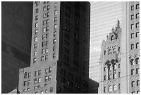 Vintage skycraper. NYC, New York, USA ( black and white)