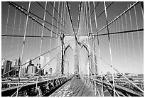 Brooklyn Bridge. NYC, New York, USA ( black and white)