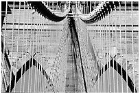 Brooklyn Bridge detail. NYC, New York, USA ( black and white)