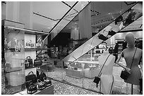 Inside Saks Fifth Avenue. NYC, New York, USA ( black and white)