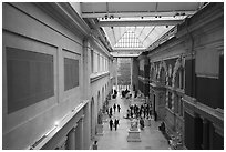 Gallery from above, Metropolitan Museum of Art. NYC, New York, USA ( black and white)