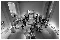 Antiquities department, Metropolitan Museum of Art. NYC, New York, USA ( black and white)