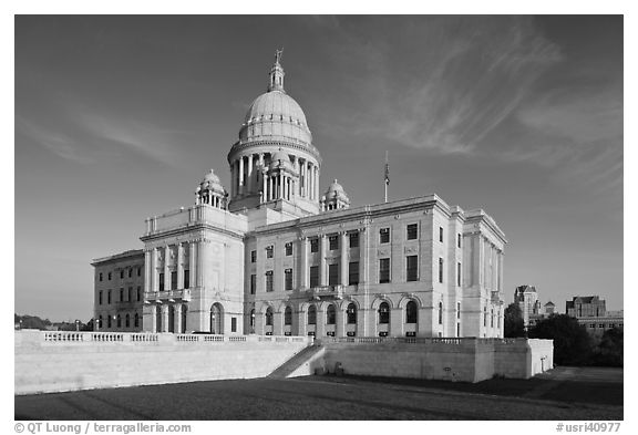 Rhode Island State House. Providence, Rhode Island, USA (black and white)
