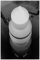 Minuteman nuclear missile. Minuteman Missile National Historical Site, South Dakota, USA ( black and white)