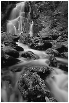 Moss Glen Falls, Green Mountains. Vermont, New England, USA (black and white)