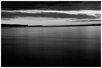 Apostle Islands National Lakeshore at sunset. Wisconsin, USA ( black and white)