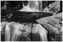 Tiers and pool, Shoshone Falls. Idaho, USA ( black and white)