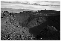 Northmost of Big Craters. Craters of the Moon National Monument and Preserve, Idaho, USA ( black and white)