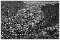 Broken Top lava flow. Craters of the Moon National Monument and Preserve, Idaho, USA ( black and white)