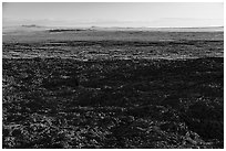 Wapi Flow from Pilar Butte. Craters of the Moon National Monument and Preserve, Idaho, USA ( black and white)