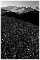 Dark pumice, Craters of the Moon National Monument. Idaho, USA ( black and white)
