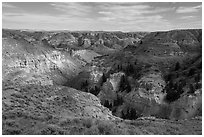Valley of the Walls. Upper Missouri River Breaks National Monument, Montana, USA ( black and white)