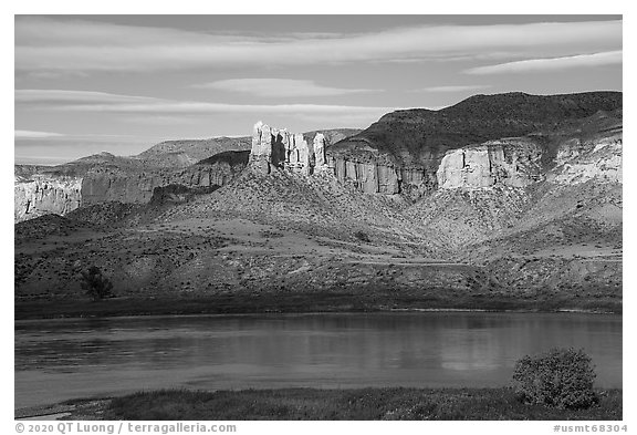 Seven Sisters. Upper Missouri River Breaks National Monument, Montana, USA (black and white)