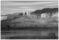Seven Sisters. Upper Missouri River Breaks National Monument, Montana, USA ( black and white)