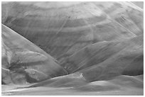 Colorful claystone hills. John Day Fossils Bed National Monument, Oregon, USA ( black and white)