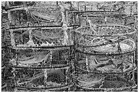 Crab traps. Newport, Oregon, USA ( black and white)
