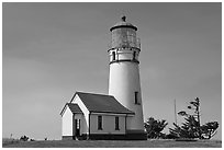 Cape Blanco Lighthouse. Oregon, USA ( black and white)