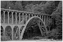 Highway 1 bridge,  Heceta Head. Oregon, USA (black and white)