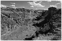 Succor Creek canyon. Oregon, USA (black and white)