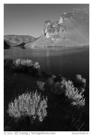 Owyhee Reservoir, Leslie Gulch. Oregon, USA (black and white)