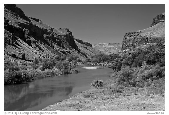 Owyhee River canyon. Oregon, USA (black and white)