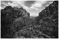 Top of Pilot Rock. Cascade Siskiyou National Monument, Oregon, USA ( black and white)