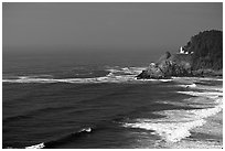 Lighthouse at Haceta Head. Oregon, USA (black and white)