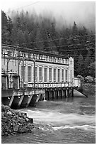 Hydroelectric power plant, Newhalem. Washington (black and white)