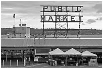Pike Place Market. Seattle, Washington ( black and white)