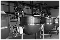 Food boilers, Liberty Orchards factory, Cashmere. Washington ( black and white)
