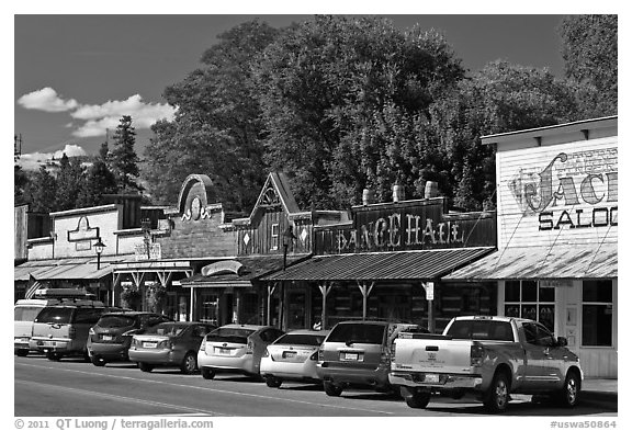 Main Street, Winthrop. Washington (black and white)