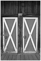 Doors, Winthrop. Washington ( black and white)