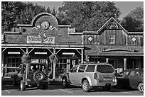 Stores in western style, Winthrop. Washington ( black and white)