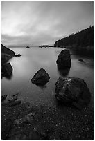 Watmough Bay at dawn, Lopez Island. Washington ( black and white)