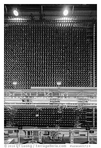 Core of plutonium nuclear reactor B, Hanford Unit, Manhattan Project National Historical Park. Washington (black and white)
