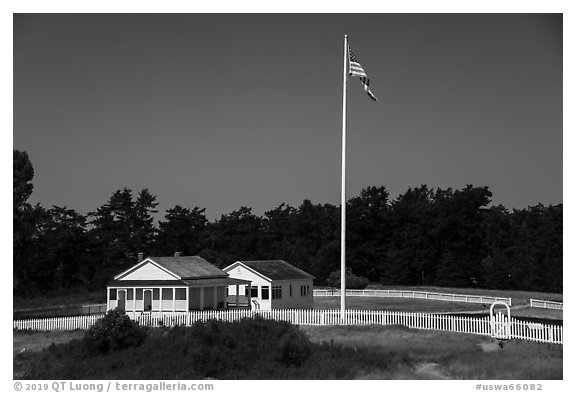 American Camp, San Juan Island National Historical Park. Washington (black and white)