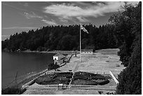 British Camp, San Juan Island National Historical Park, San Juan Island. Washington ( black and white)