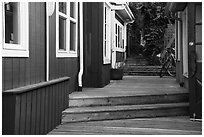 Alley, Friday Harbor, San Juan Island. Washington ( black and white)