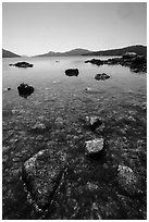 East Sound from Indian Island shore, San Juan Islands National Monument, Orcas Island. Washington ( black and white)