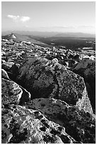Rocks in late afternoon, Beartooth Range, Shoshone National Forest. Wyoming, USA ( black and white)