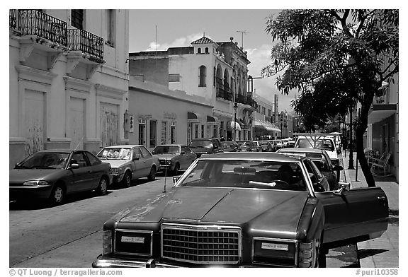 Old car in a street, Ponce. Puerto Rico