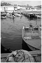 Small boat harbor, La Parguera. Puerto Rico ( black and white)