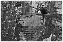 Walls and openings,  El Morro Fortress. San Juan, Puerto Rico (black and white)