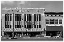 Historic store buildings. Selma, Alabama, USA ( black and white)