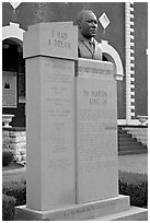 Memorial to Martin Luther King at the start of the Selma-Montgomery march. Selma, Alabama, USA ( black and white)