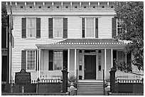 First White House of the Confederacy. Montgomery, Alabama, USA ( black and white)